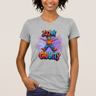 Lustige Alien-Weltraum-Humor-Design mit geringer S T-Shirt