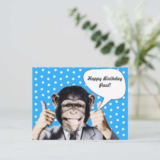 Lustige allein personalisierbare Postkarten (Stehend Vorderseite)