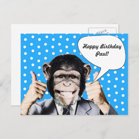 Lustige allein personalisierbare Postkarten (Vorne/Hinten)