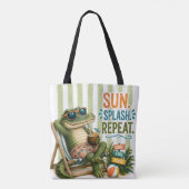 Lustige Alligator-Strandtasche Tasche (Rückseite)