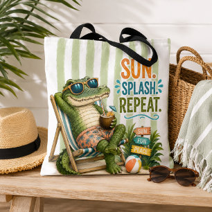 Lustige Alligator-Strandtasche Tasche