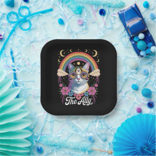 Lustige Ally Ca Pride Sonnenbrille Gay Pride LGBTQ Pappteller
