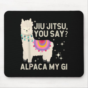 Lustige Alpaka Jiujitsu Martial Arts Brasilianisch Mousepad
