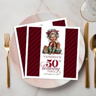 Lustige alte Dame 50. Geburtstagsfeier Papier Serv Serviette