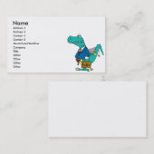 lustige alte Dinosaurier-Zeichentrickfigur Visitenkarte (Vorne/Hinten)