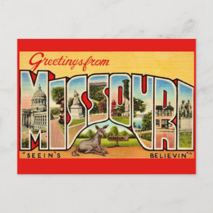 Lustige alte Missouri-Grußpostkarte Postkarte