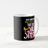 Lustige alte Typ Jiu Jitsu Kaffeetasse (VorderseiteRechts)