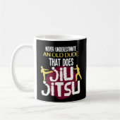 Lustige alte Typ Jiu Jitsu Kaffeetasse (Links)