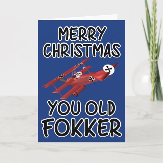 Lustige alte Weihnachtskarte Feiertagskarte (Vorderseite)