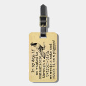 Lustige altes Alters-Twitter-Vogel-Taube Gepäckanhänger (Vorderseite vertikal)