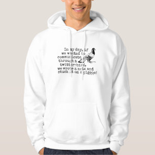 Lustige altes Alters-Twitter-Vogel-Taube Hoodie