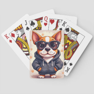 Lustige American Staffordshire Terrier Sonnenbrill Spielkarten