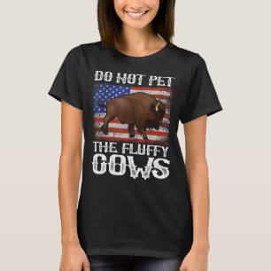 Lustige amerikanische Flagge Bison Bitte die flaus T-Shirt