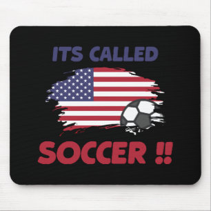 Lustige amerikanische Flagge es heißt FUßBALL nich Mousepad