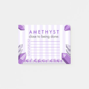 Lustige Amethyst-Kristall-To-Do-Checkliste Post-it Klebezettel