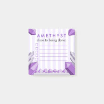 Lustige Amethyst-Kristall-To-Do-Checkliste