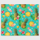 Lustige Ananas Geschenkpapier (Flach)