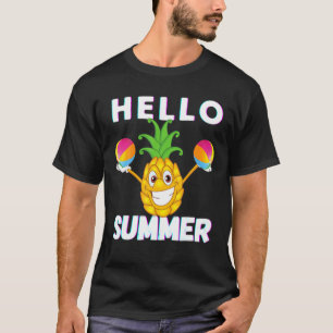 Lustige Ananas Hallo Sommer Ananas Mama Papa Bo T-Shirt