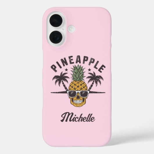 Lustige Ananas mit Sonnenbrille Personalisiert Case-Mate iPhone Hülle (Rückseite)