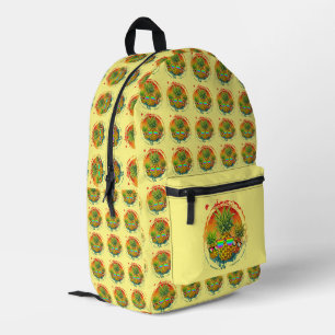 Lustige Ananas Sommer Stimmung Bedruckter Rucksack