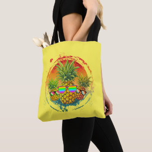 Lustige Ananas Sommer Stimmung Tasche