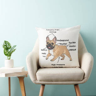 Lustige Anatomie einer Französischen Bulldogge Ill Kissen