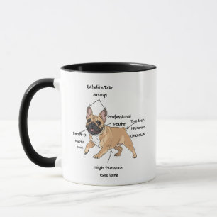 Lustige Anatomie einer Französischen Bulldogge Ill Tasse