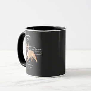 Lustige Anatomie einer Französischen Bulldogge Ill Tasse