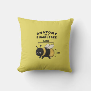 Lustige Anatomie einer Hummel Blebee Bum Niedlich Kissen