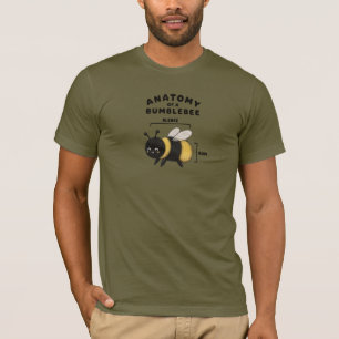 Lustige Anatomie einer Hummel Blebee Bum Niedlich  T-Shirt
