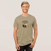 Lustige Anatomie einer Hummel Blebee Bum Niedlich Tri-Blend Shirt (Vorderseite voll)