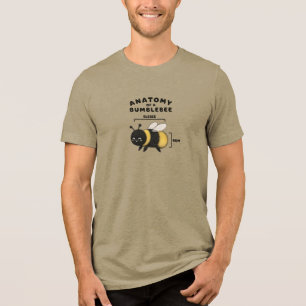 Lustige Anatomie einer Hummel Blebee Bum Niedlich Tri-Blend Shirt