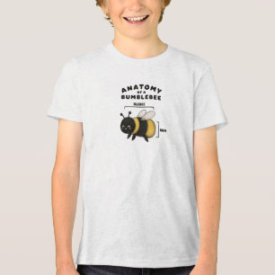 Lustige Anatomie einer Hummel Blebee Bum Niedlich  Tri-Blend Shirt