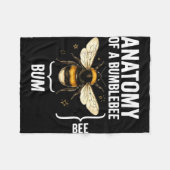 Lustige Anatomie einer Hummel Fleecedecke (Vorderseite (Horizontal))
