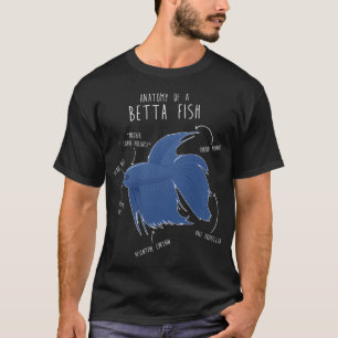Lustige Anatomie eines Betta-Fisches - Mutter ich T-Shirt