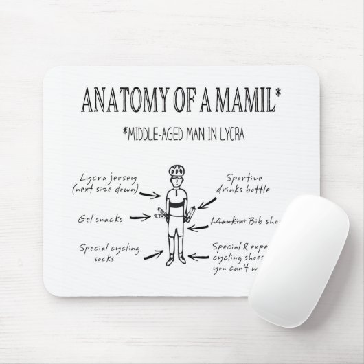 Lustige Anatomie eines MAMIL Entwurfs Mousepad (Mit Mouse)