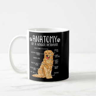 Lustige Anatomie Golden Retriever Hundeliebhaber Kaffeetasse