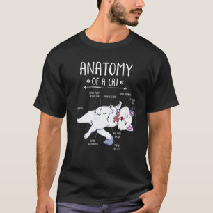 Lustige Anatomie Katze Kätzchen Katzenliebhaber Ge T-Shirt