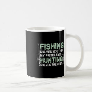 Lustige Angel- und Jagd-Shirts für Männer Jäger un Kaffeetasse