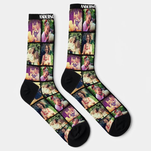 lustige, angesagte Collage Socks Socken (Rechts)