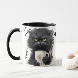 lustige Angry Cat Coffee Tasse