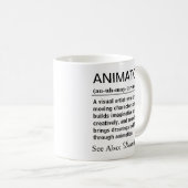 Lustige Animator-Definition Kaffeetasse (VorderseiteRechts)