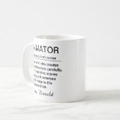 Lustige Animator-Definition Kaffeetasse (Vorderseite Links)
