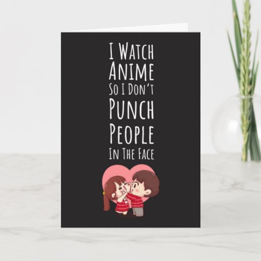 Lustige Anime Karten Humor Otaku Kawaii Sarkastisc (Vorderseite)