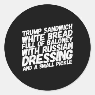 Lustige Anti-Trump-Sandwiches Impeach Trump Politi Runder Aufkleber