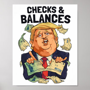 Lustige Anti-Trump-Schecks und -Lanzen Lustige Ant Poster