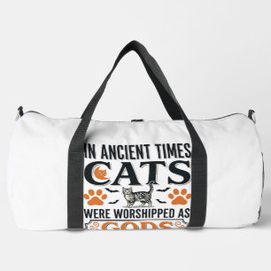 Lustige antike Katzen, die als Götter verehrt werd Duffle Bag