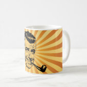 Lustige antike Rauchpfeife Kaffeetasse (VorderseiteRechts)