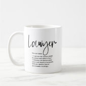 Lustige Anwalt-Definition Moderne Schrift Kaffeetasse (Links)