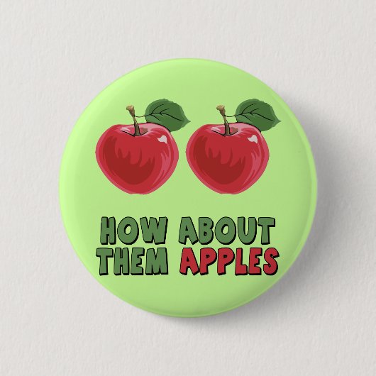 Lustige Apfel-T - Shirts und Geschenke für sie Button (Vorderseite)
